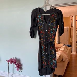 Gray High-low hem dress